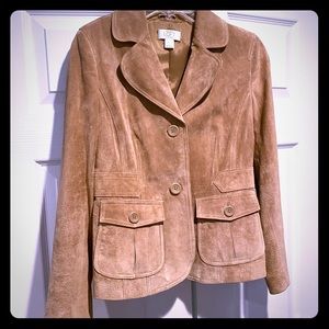 100% leather suede blazer